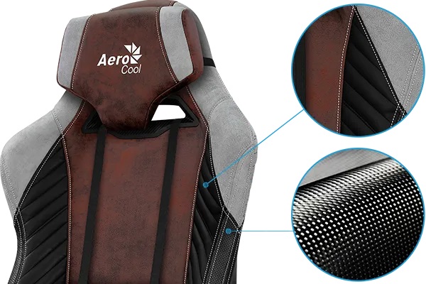 AeroCool BARON gaming chair red face tissu