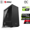 WARBIRD X7 Ryzen 7 3700X 16Go Nvidia RTX 2060 Super PC GAMER PRO