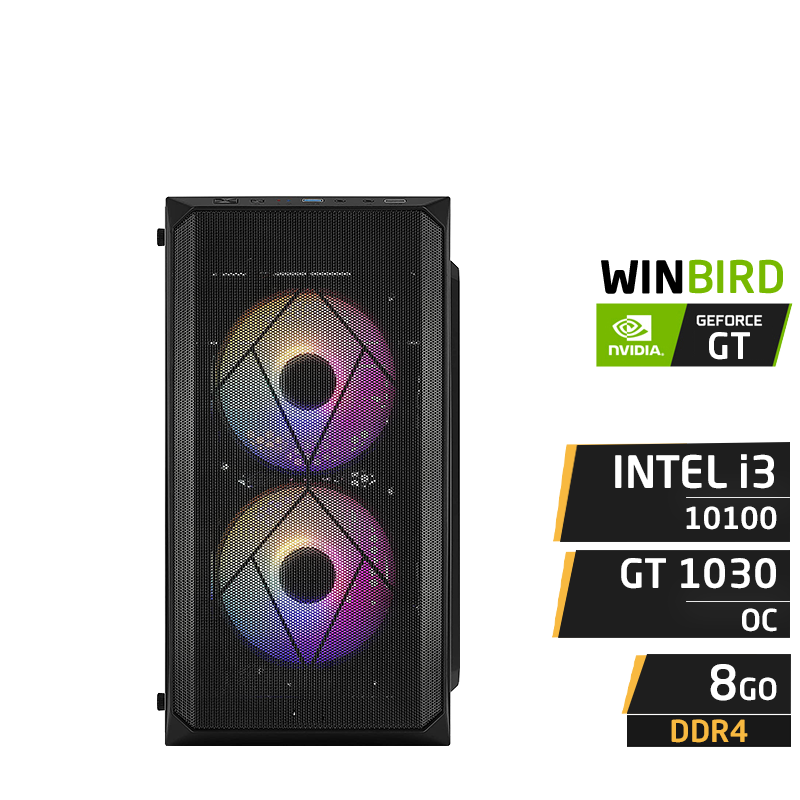 WINBIRD F10 I3-10100F 8Go GT 1030