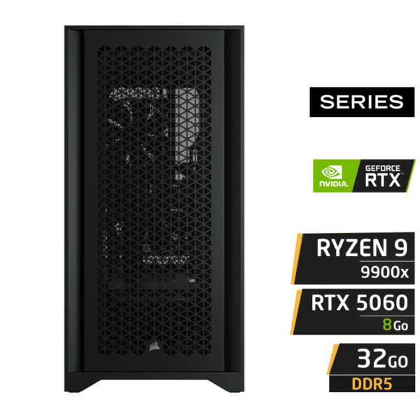 PC GAMER WARBIRD X9 PRO | Ryzen 9 9900X / RTX 5060 / 32Go / 1To SSD | Maroc