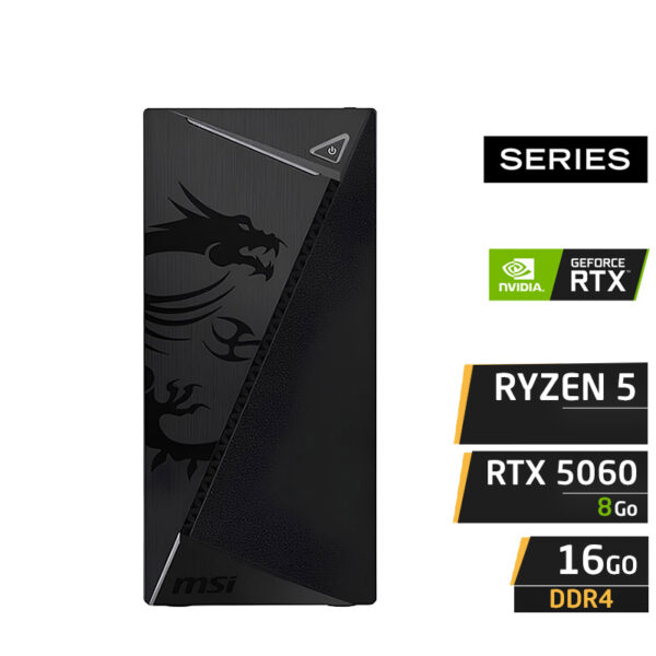 PC GAMER 103M – R5 5600x / RTX5060 / 16Go / 512Go