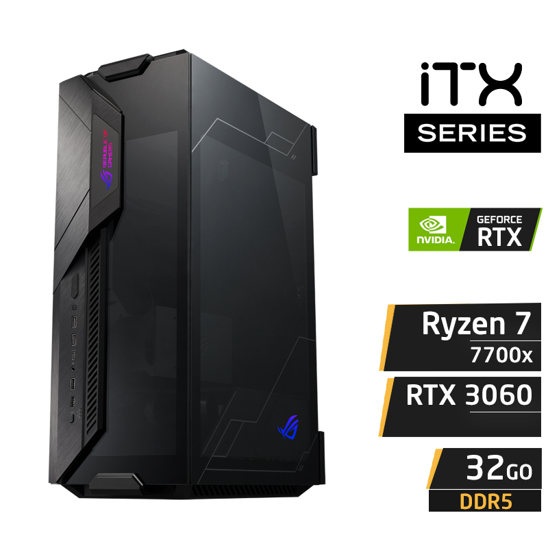 WARBIRD Mini Ryzen 7 7700x 32Go Nvidia RTX 3060 12G