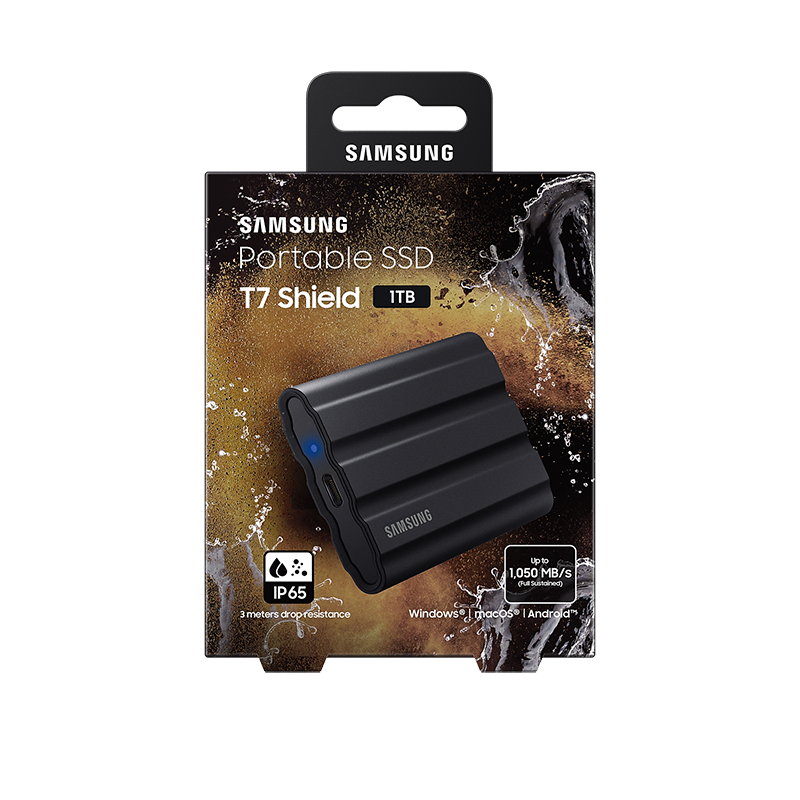 Samsung T7 Shield 1To SSD (Black) - Workstation Maroc