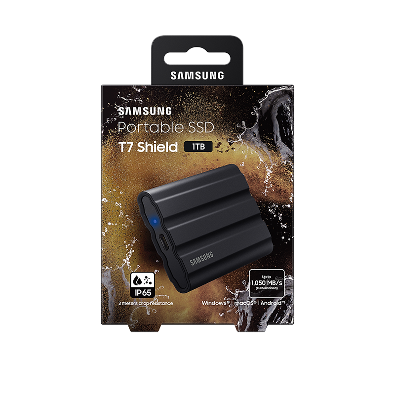 Samsung T7 Shield 1To SSD (Black) - Workstation Maroc