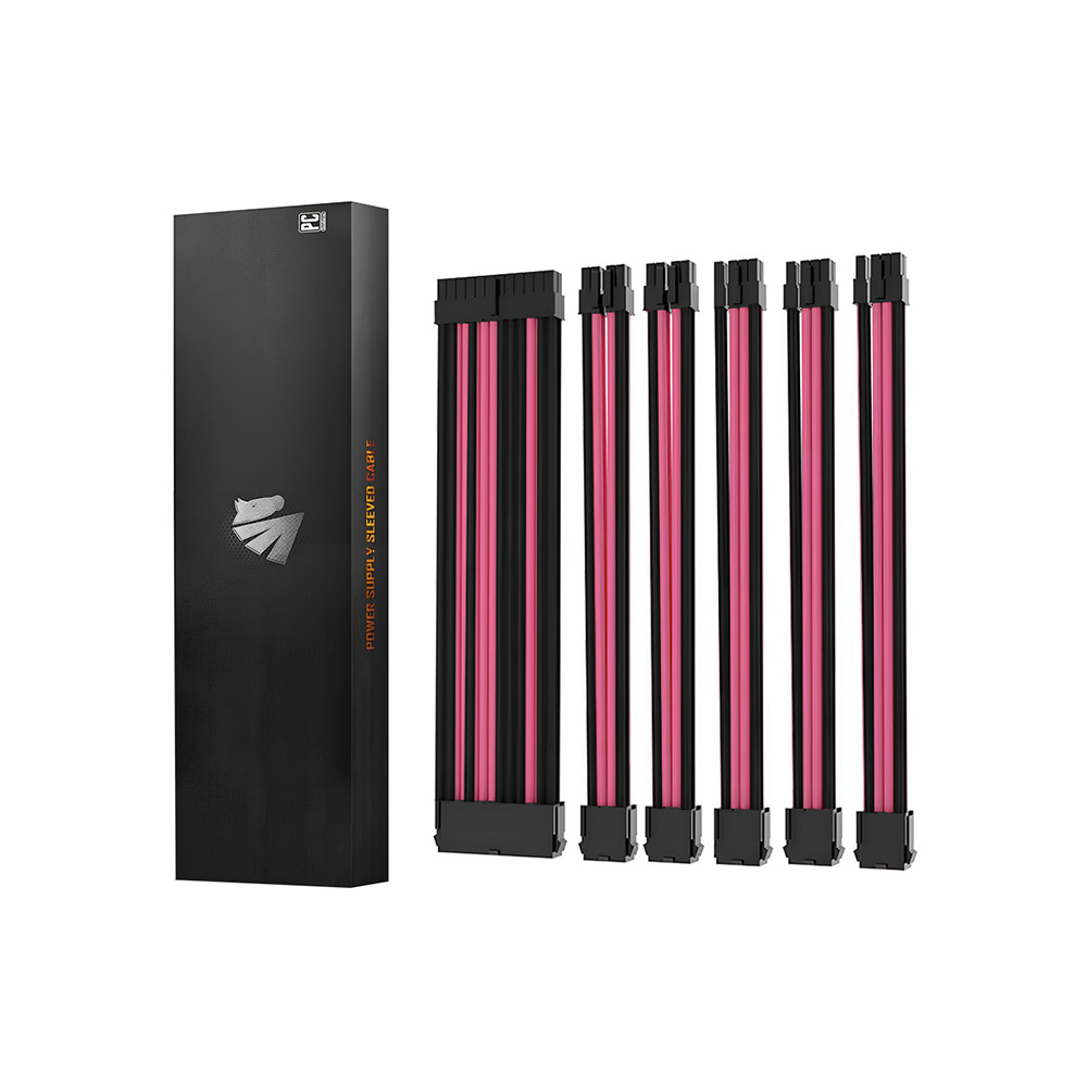 AsiaHorse câble PSU 18AWG (Black/pink)