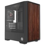 Boîtier PC SG WOOD MINI 4 FAN NOIR | Micro ATX avec 4 Ventilateurs & Verre Trempé
