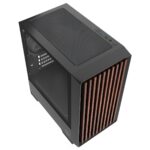Boîtier PC SG WOOD MINI 4 FAN NOIR | Micro ATX avec 4 Ventilateurs & Verre Trempé
