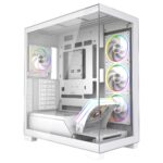 Boîtier PC SG NV7 BLANC | Boîtier Moyen Tour avec 5 Ventilateurs ARGB & Verre Trempé