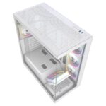 Boîtier PC SG NV7 BLANC | Boîtier Moyen Tour avec 5 Ventilateurs ARGB & Verre Trempé
