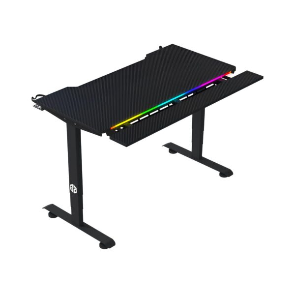 Bureau Gamer SG SGD-M140 NOIR RGB | Bureau Manuellement Réglable & Éclairage LED