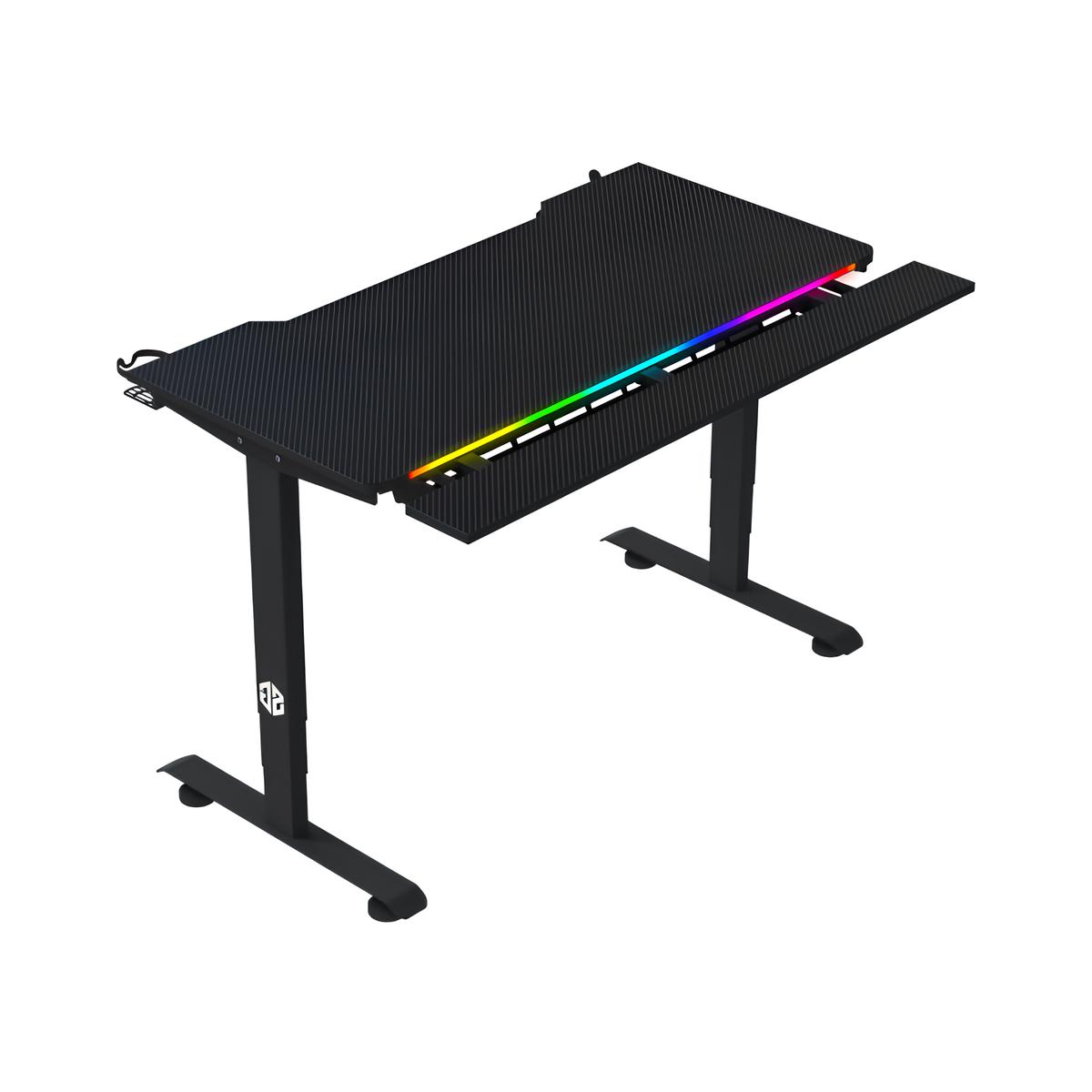 Bureau Gamer SG SGD-M140 NOIR RGB | Bureau Manuellement Réglable & Éclairage LED