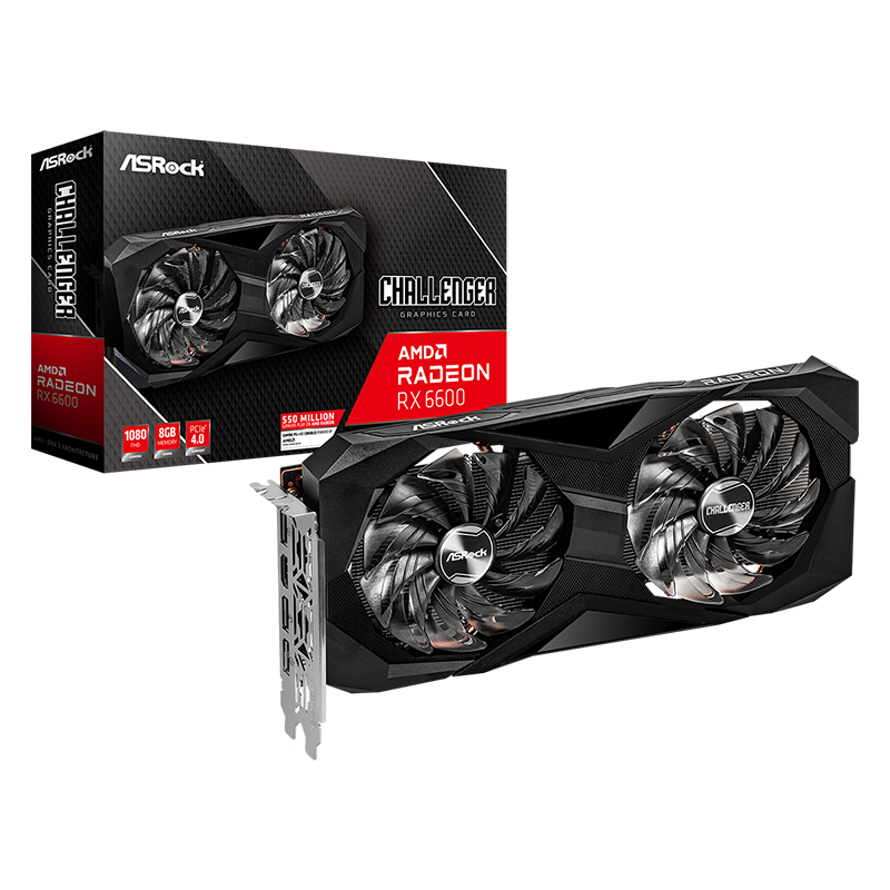 ASRock Radeon RX 6600 Challenger 8GB GDDR6 – Carte Graphique ASRock Radeon RX 6600 Challenger 8GB GDDR6 – Image 1