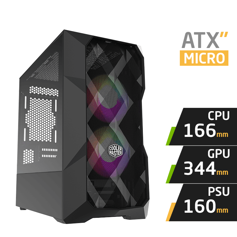 Cooler Master MasterBox TD300 black Cooler Master MasterBox TD300 (Black) – Image 1