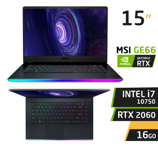 PC portable gamer MSI GE66 Raider 10SE i7 16Go Nvme 512Go RTX 2060 6GB