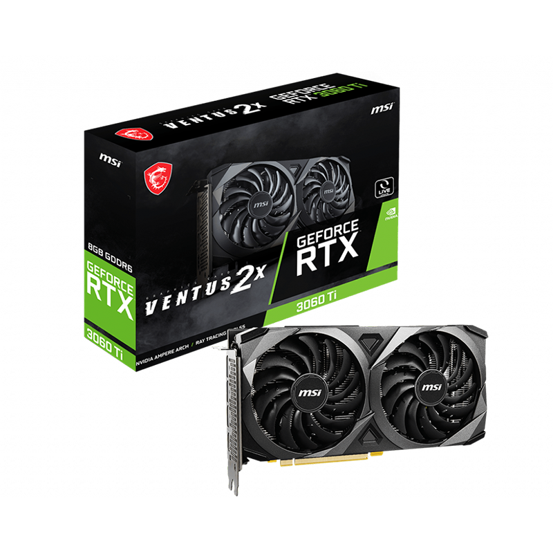 MSI GeForce RTX 3060 Ti VENTUS 2X 8G V1 LHR MSI GeForce RTX 3060 Ti VENTUS 2X 8G V1 LHR – Image 1
