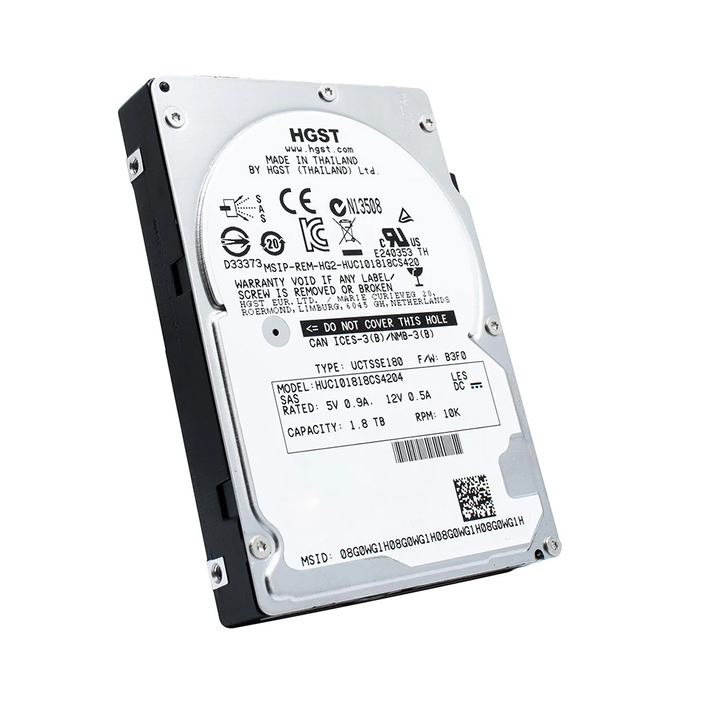 HGST HUC101818CS4204 1.8TB 10K 12g SAS SFF Dell HGST 1.8TB 10K 12g SAS SFF – Image 1