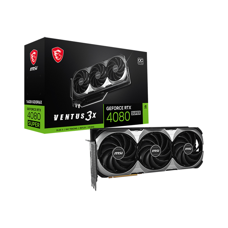 MSI GeForce RTX 4080 Super VENTUS 3X OC 16GB MSI GeForce RTX 4080 Super VENTUS 3X OC 16GB – Image 1