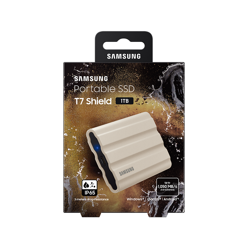 Samsung T7 Shield 1To Beige Samsung T7 Shield 1To SSD (Beige) – Image 1