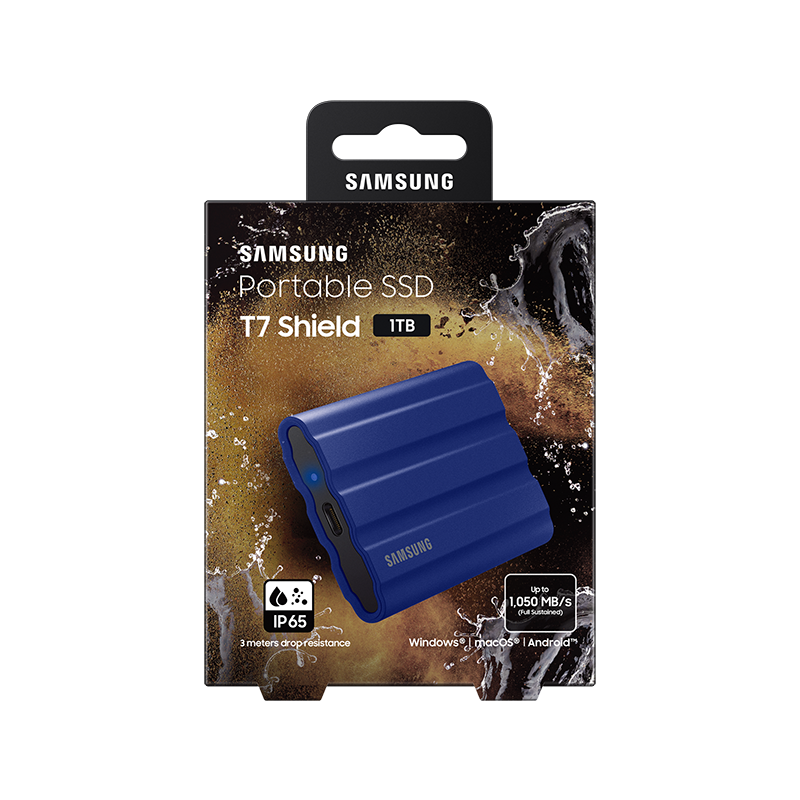 Samsung T7 Shield 1To SSD Blue Samsung T7 Shield 1To SSD (Blue) – Image 1