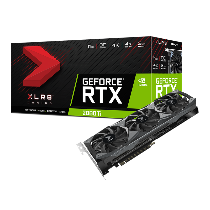 PNY Nvidia GeForce RTX 2080 Ti face 1 PNY Nvidia GeForce RTX 2080 Ti 11GB XLR8 – Image 1