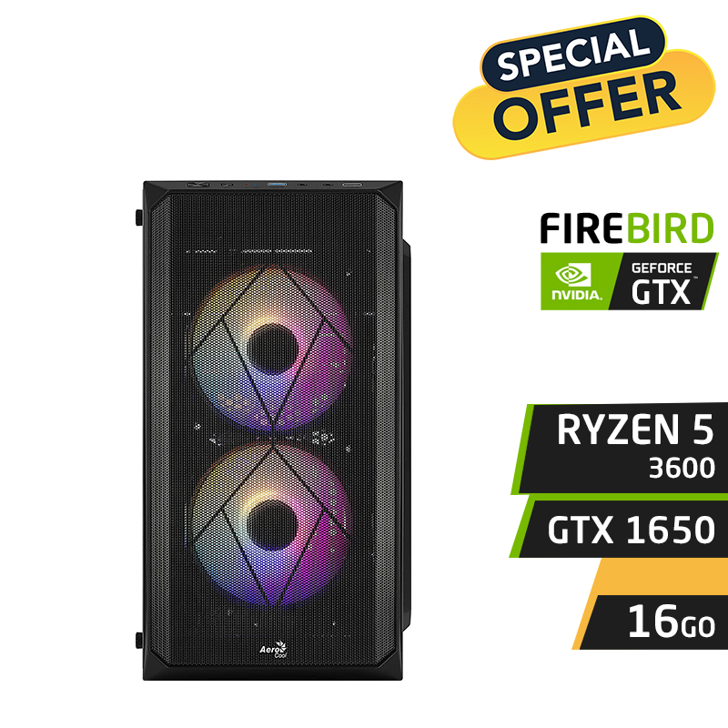 FIREBIRD F5 Ryzen 5 3600 16GB Nvidia GTX 1650 PC Gamer FIREBIRD F5 Ryzen 5 3600 16GB Nvidia GTX 1650 – Image 1