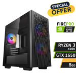 PC Gamer FIREPRO F4 RYZEN 3 4100 8GB GTX 1650 SSD 120Go 1To