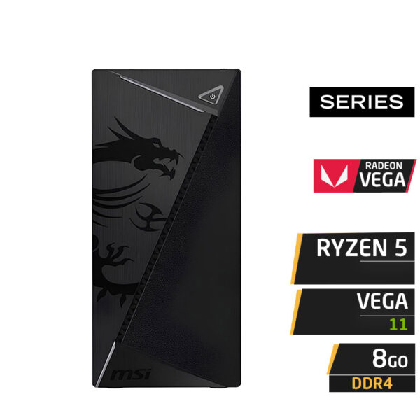 PC GAMER 103M – R5 3400G / VEGA 11 / 8Go / 120Go