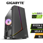 PC Gamer WINBIRD RYZEN 3 3200G 8GB RX VEGA 8 SSD 120Go 1To