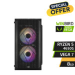 WINBIRD RYZEN 5 4400G 16GB RX VEGA 7 SSD 120Go 1To