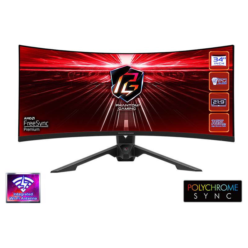 ASRock PHANTOM GAMING PG34WQ15R3A 34 ASRock PHANTOM GAMING PG34WQ15R3A 34