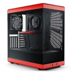 Boîtier PC Hyte Y40 Rouge/Noir : Verre Panoramique & Riser PCIe 4.0 au Maroc