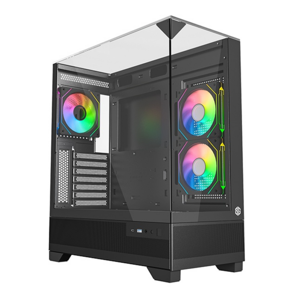 BOITIER SG GLASS ULTRA 3 FAN ARGB NOIR - Workstation Maroc