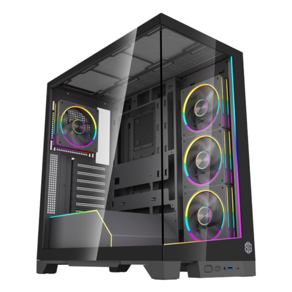 Boîtier PC SG NV7 V2 5 Fan ARGB : Prix Maroc | Workstation.ma