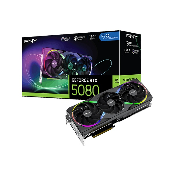 PNY GeForce RTX 5080 16GB Epic-X RGB OC - Prix Maroc | Workstation.ma PNY GeForce RTX 5080 16GB Epic-X RGB OC - Prix Maroc | Workstation.ma