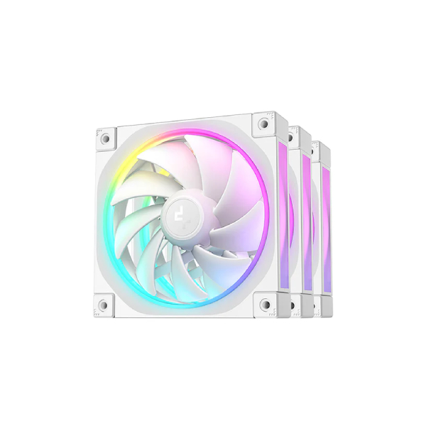 Lot 3 Ventilateurs DeepCool FL12 WH ARGB Maroc | Workstation.ma