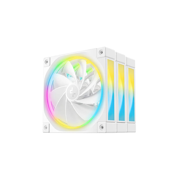 Pack 3 Ventilateurs DeepCool FL12R Blancs ARGB au Maroc | Workstation.ma