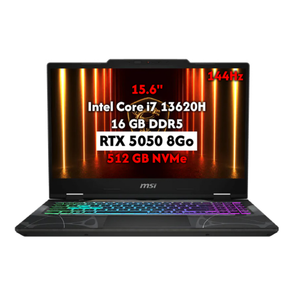 MSI Cyborg 15 i7-13620H RTX 5050 8 Go Maroc | Prix & Promo (9S7-15Q342-834 ) - Workstation Maroc