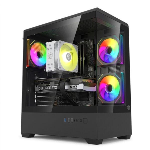 SHADOW R5 - AMD RYZEN 5 7600X, B850m, RTX 5070 12 Go, 16 Go DDr5, 1 To SSD Sata, Pc gamer