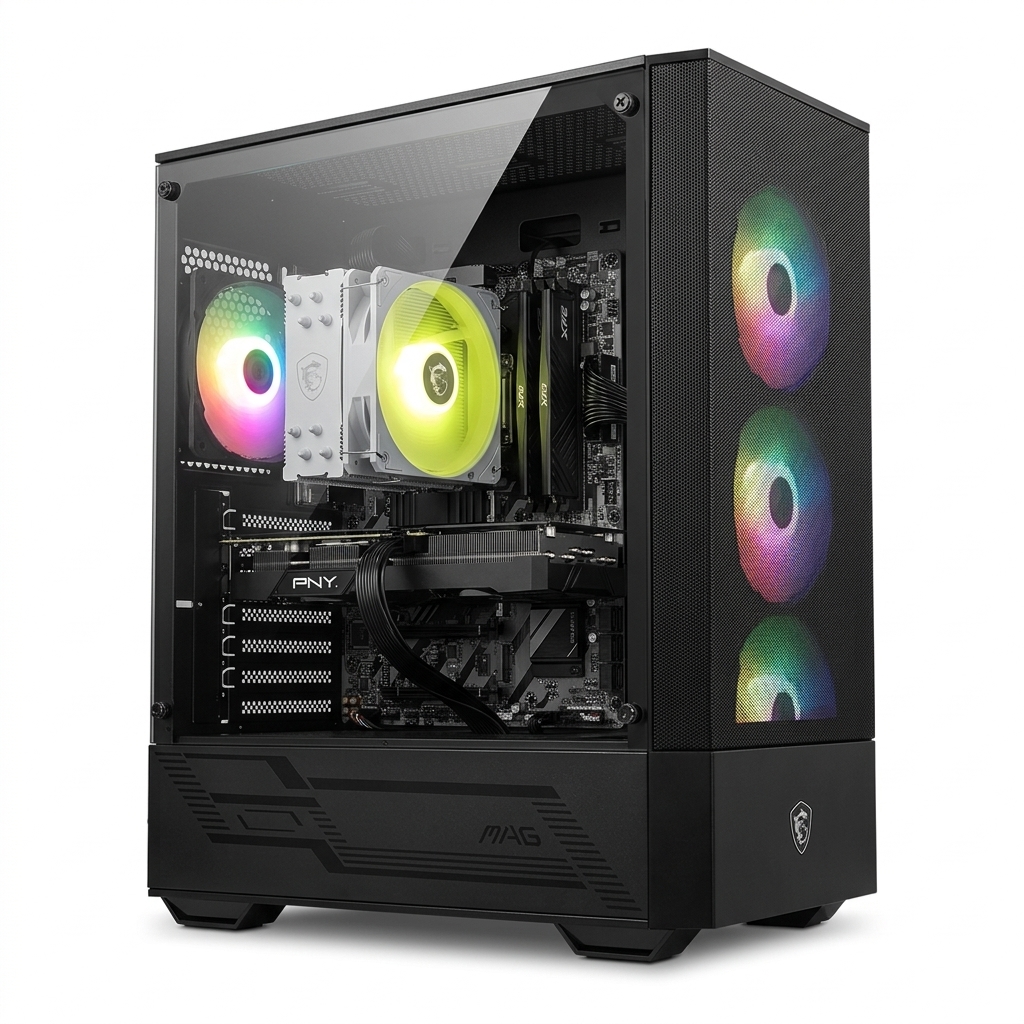 VORTEX R5 - AMD Ryzen R5 9600X, B850M, RTX 5060 Ti 8 Go, 16 Go DDr5, 500Go SSD Nvme, Pc Gamer VORTEX R5 - AMD Ryzen R5 9600X, B850M, RTX 5060 Ti 8 Go, 16 Go DDr5, 500Go SSD Nvme, Pc Gamer