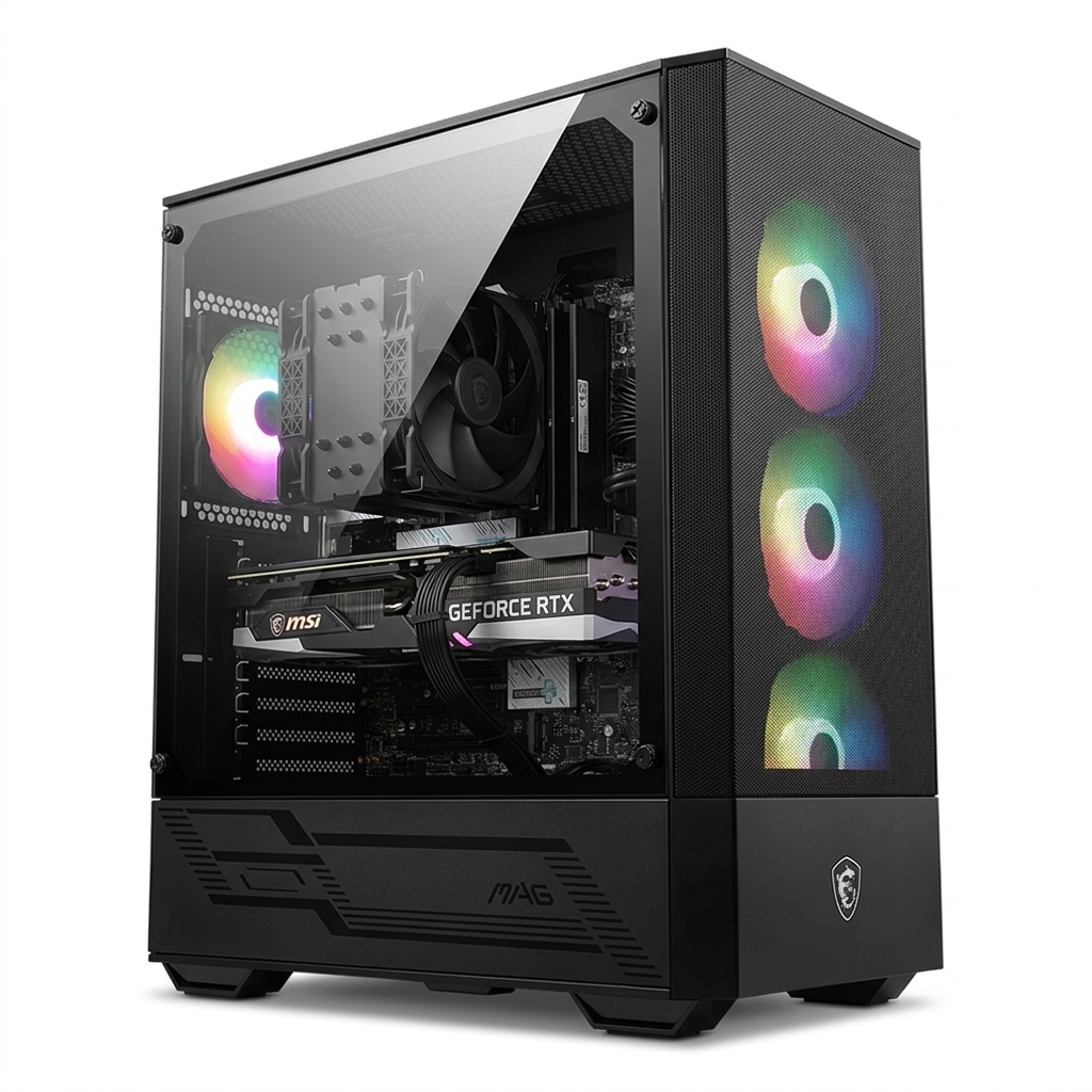 VORTEX U5 II - Intel Core ULTRA 5 225F, B860M, RTX 5070 12 Go, 16 Go DDr5, 500 Go SSD Nvme , Pc gamer VORTEX U5 II - Intel Core ULTRA 5 225F, B860M, RTX 5070 12 Go, 16 Go DDr5, 500 Go SSD Nvme , Pc gamer