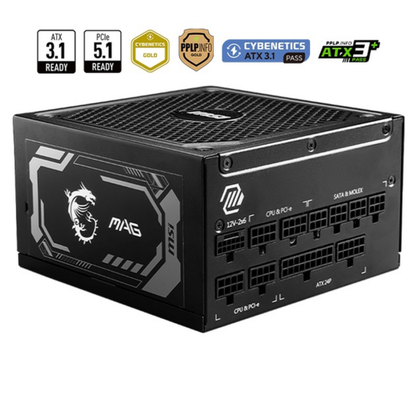 MSI MAG A1250GL 1250W 80+ Gold PCIe 5.1 - Prix Maroc | Workstation.ma