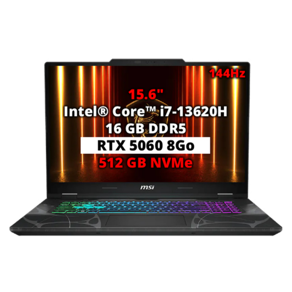MSI Cyborg 15 i7-13620H RTX 5060 8 Go DDR5 Maroc - Prix & Avis